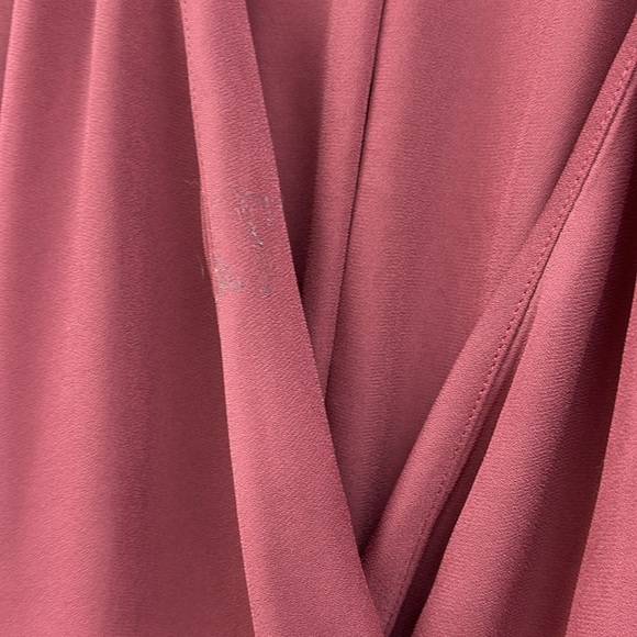 City Chic Shibara Vibes Surplice V-Neck Wrap Crepe Tunic Blouse Mauve Purple 20 - Picture 5 of 10